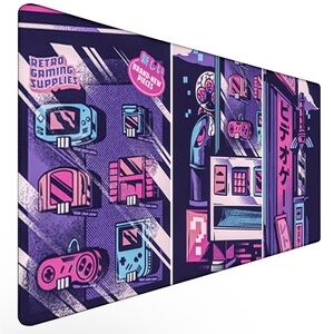 Large Gaming Mouse Pad with Stitched Edges, Durable Non-Slip Natural Rubber Base